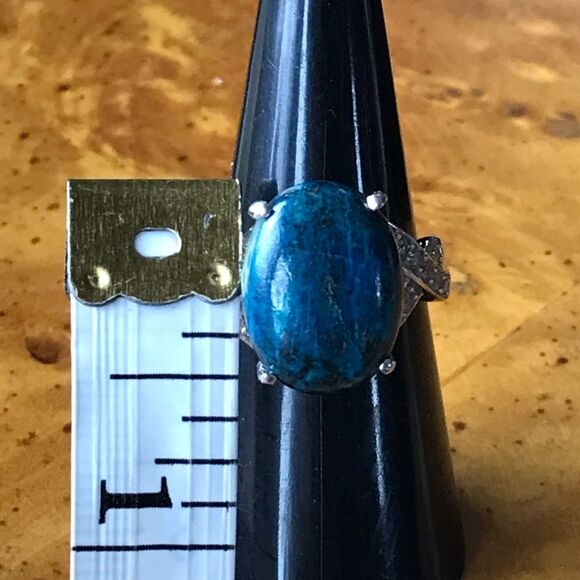 Natural Shadowkite Sterling Silver Ring Size 7 - Picture 6 of 8